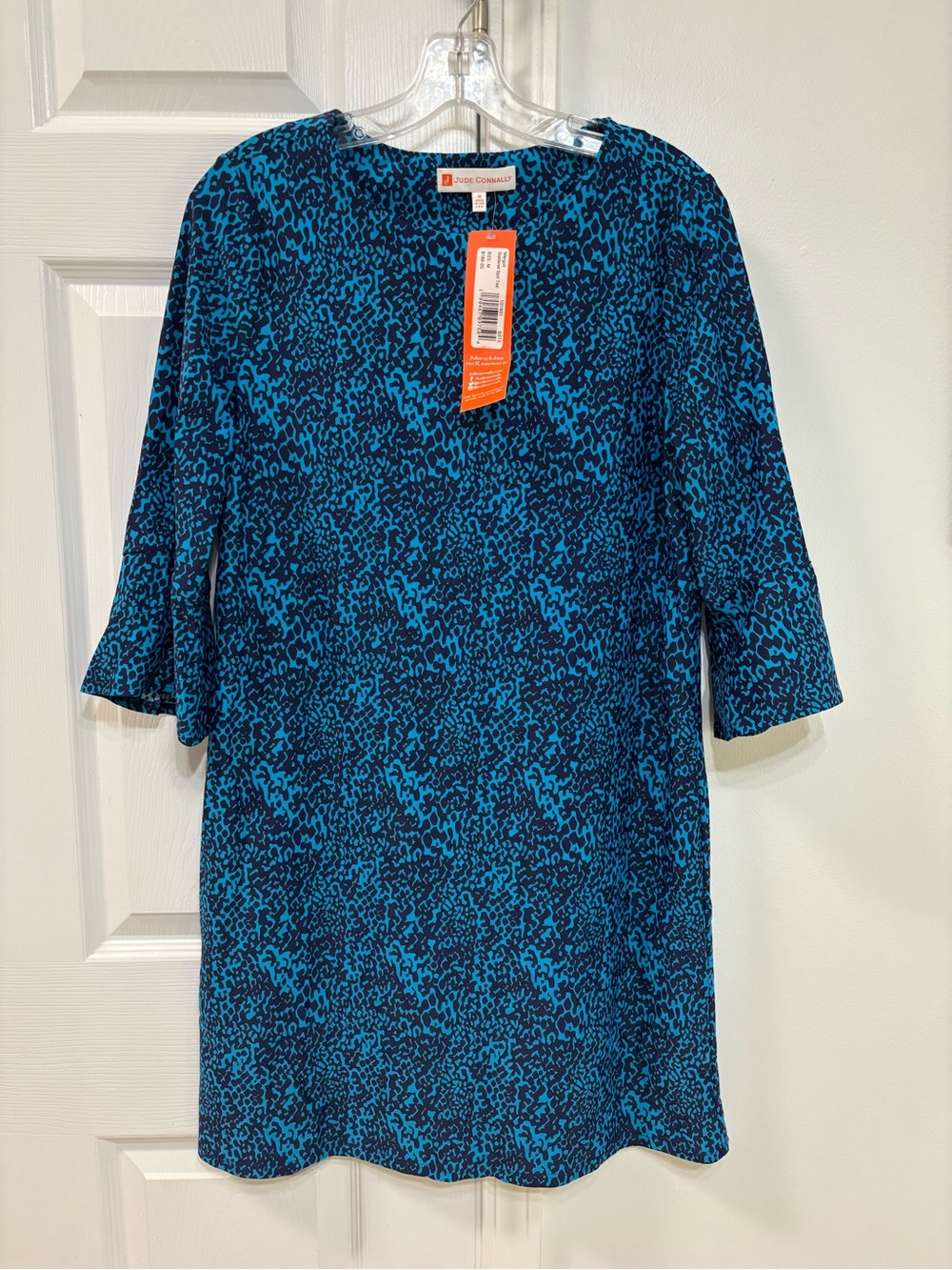 Jude Connally Size Medium Margot Dress Scattered Spot Teal